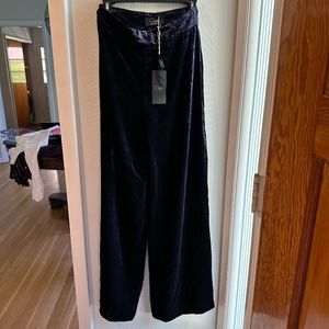 Clips Purple Silk Pants NWT